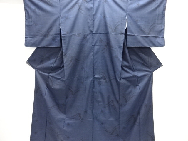 JAPANESE KIMONO / SILK / DORO OSHIMA TSUMUGI / WOVEN ABSTRACT PATTERN